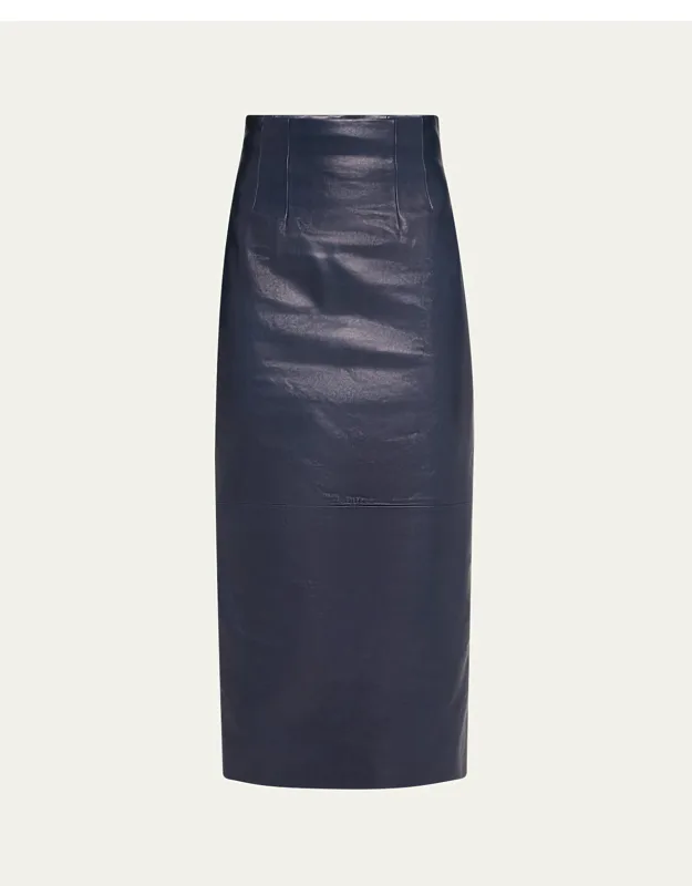 Loxley Leather Pencil Maxi Skirt