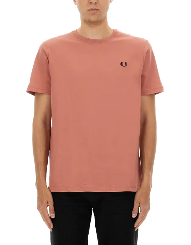 _fred Perry Cotton T-shirt, Model Is 190 Cm Tall_
