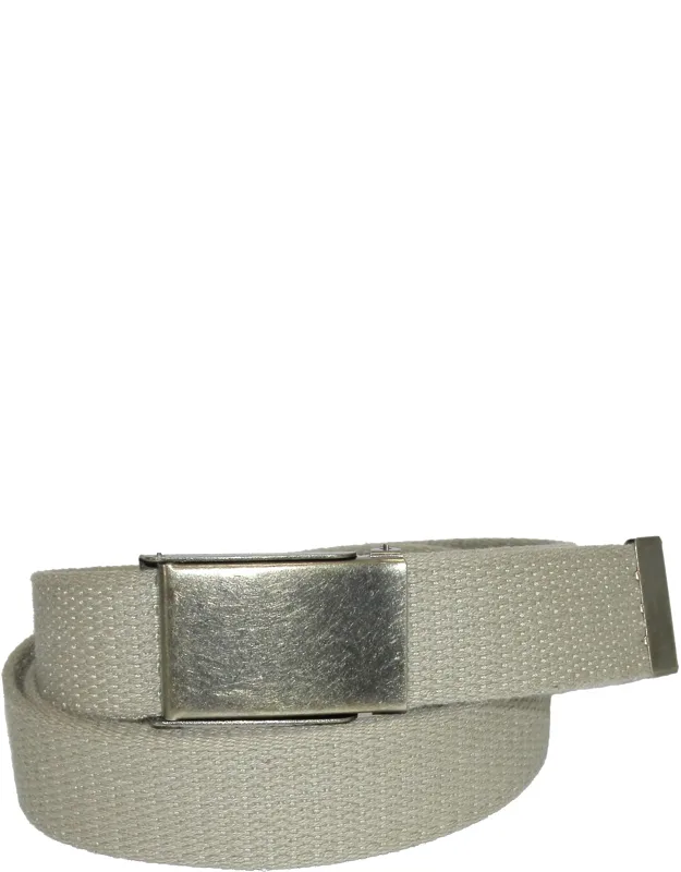 Fabric Belt With Flip Top Buckle, Adjustable Up To 42 Inches