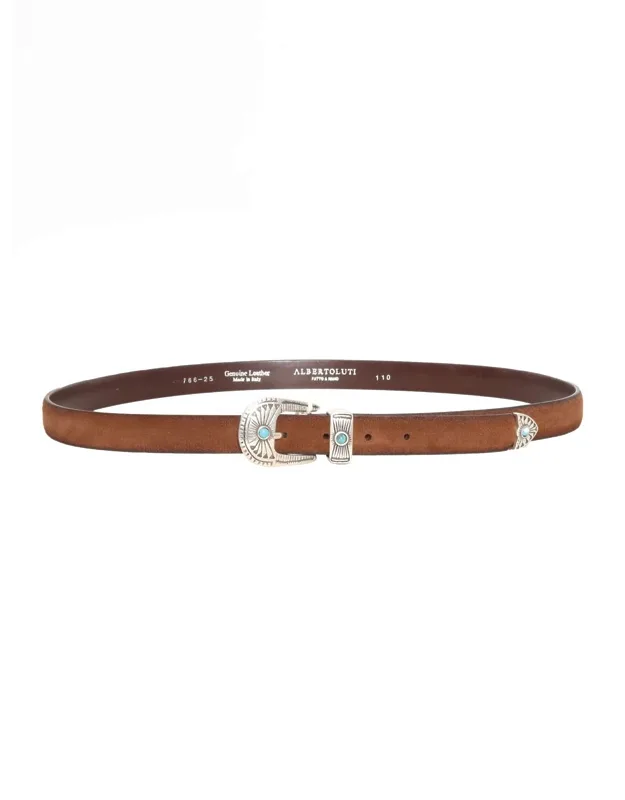 Belt With Effect And Suede