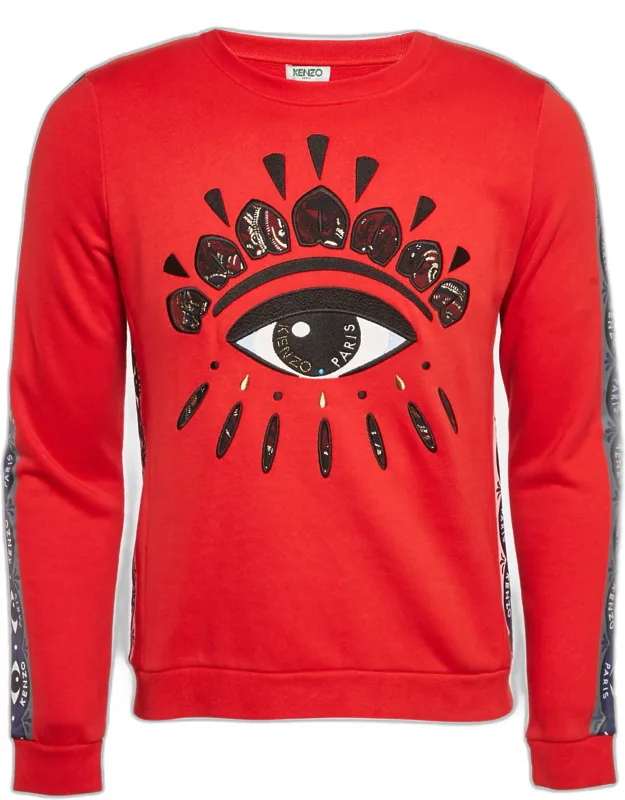 Embroidered Cotton Long Sleeve Sweatshirt