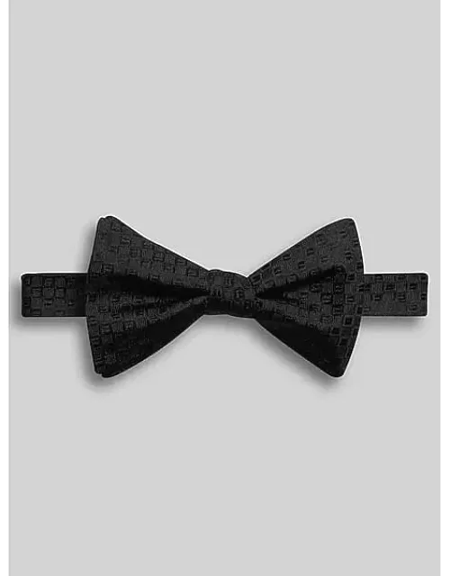 Textured Check Pre-tied Bow Tie