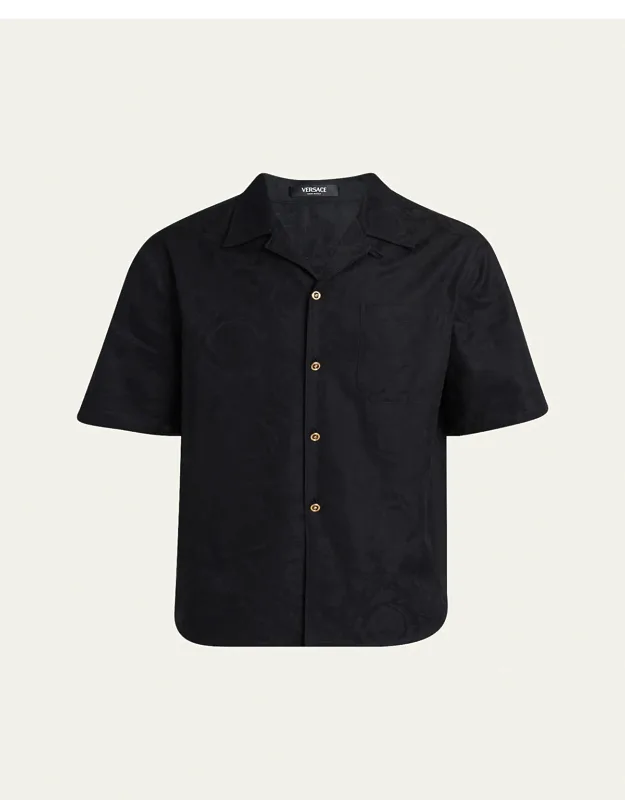 Tonal Barocco Camp Shirt