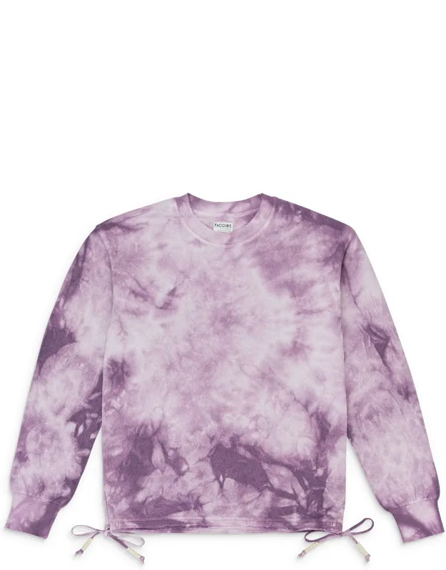 Tie Dye Knit Pullover Sweatshirt