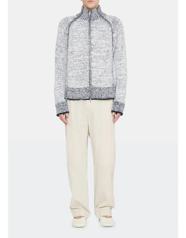 Marled Full-zip Cardigan Sweater