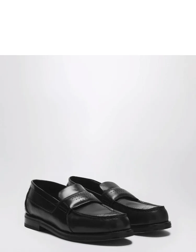 1989 Loafers With Perforated Details And Padded Back