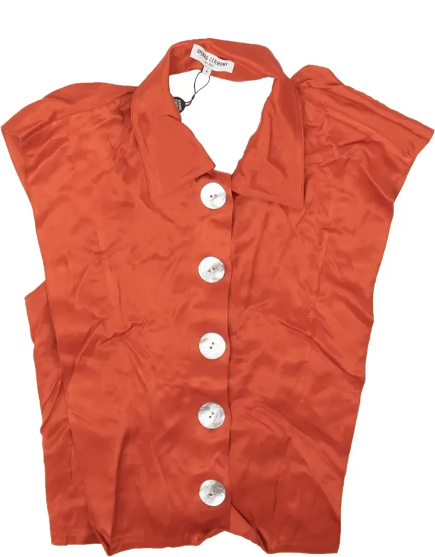 Tie Back Shell Sleeveless Blouse