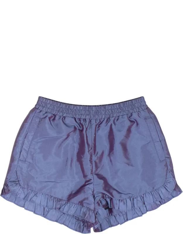 Ruffle Nylon Shorts