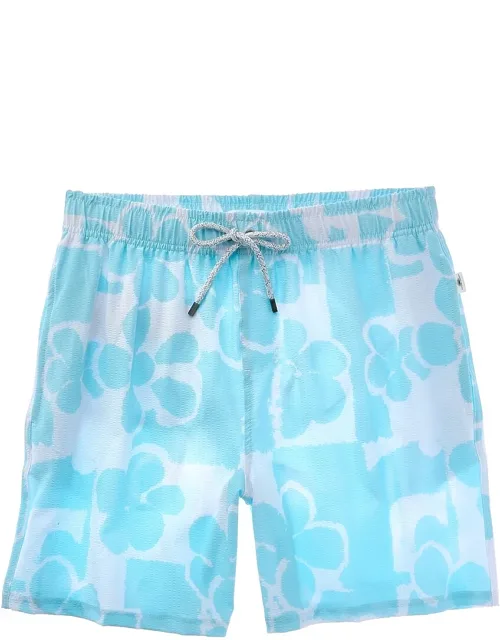 Seersucker Stretch Volley Swim Trunks