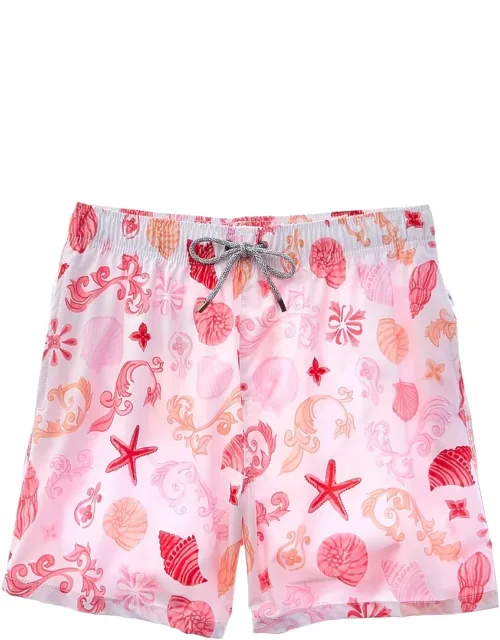 4-way Stretch Volley Swim Trunk With Elastic Drawstring Waist And Above The Knee Design