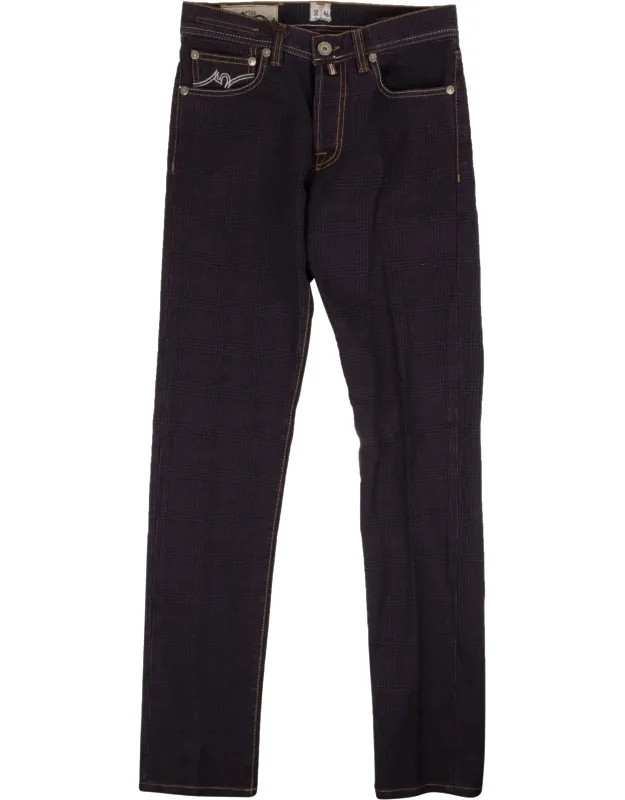 Plaid Italian Selected Denim Jeans