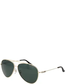Bmw Sunglasses With Metal Frame And Green Lenses