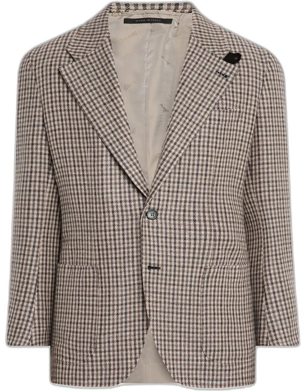 Brera Cashmere District Check Sport Coat