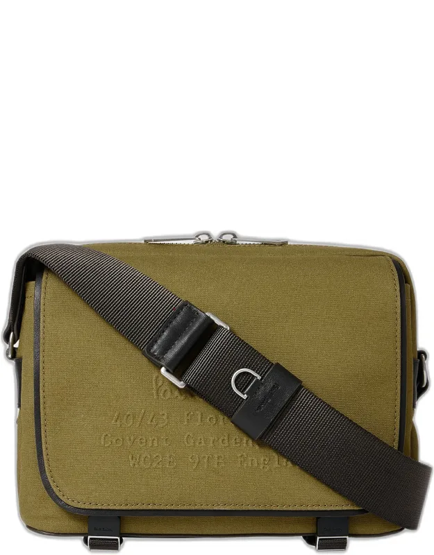 Floral Street Cotton Canvas Messenger Bag