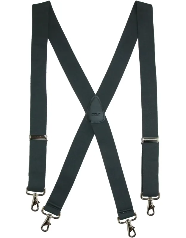 Elastic Solid Color X-back Suspenders With Swivel Hook Ends