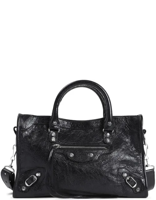 _shoulder Bag With Top Handles And Adjustable Strap_