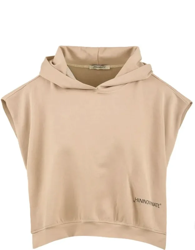 Hinnominate Cotton Sweater Sleeveless Hoodie