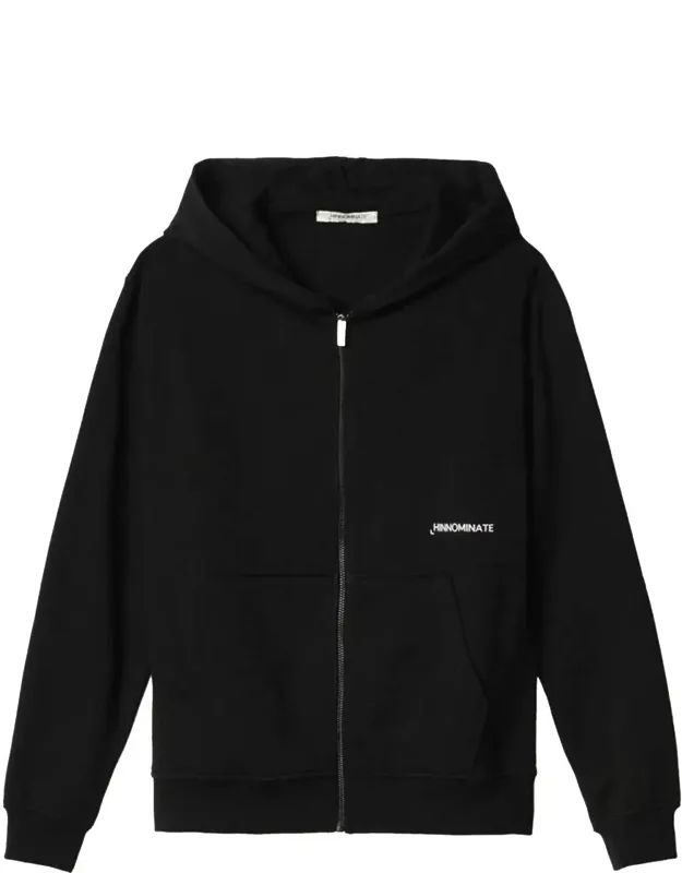 Hinnominate Cotton Sweater With Zippered Hoodie