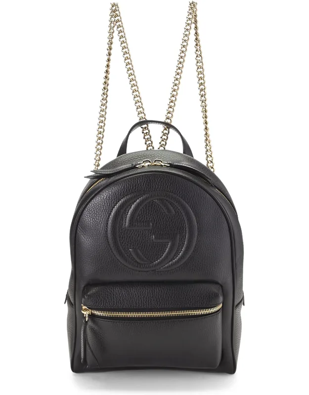 Leather Soho Chain Backpack