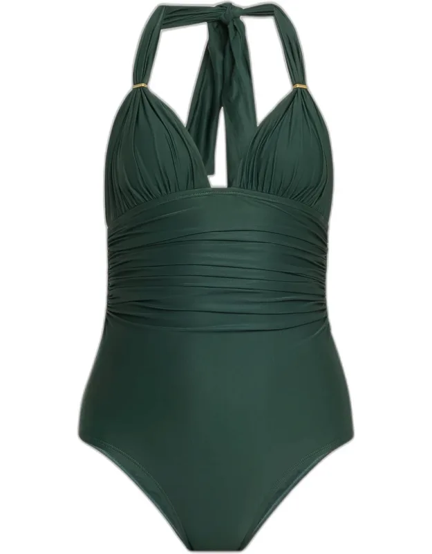 Ruched Halter Swimsuit