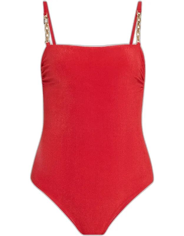 Chain-strap Swimsuit