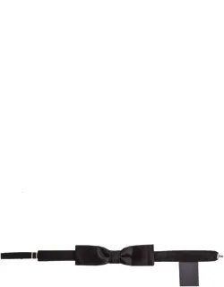 Dsquared2 Bow Tie Silver Metal Hook Closure Slim Design 100% Silk