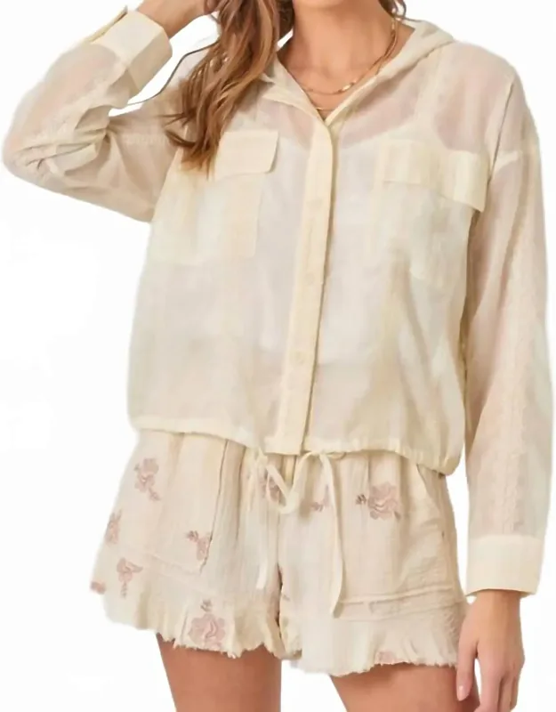 Eyelet Hoodie Jacket