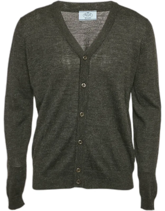 Alpaca Wool Button Front Cardigan