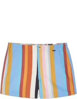Signature Stripe Buttoned Swim Shorts