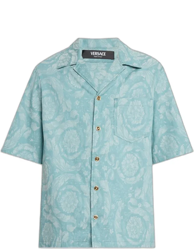 Barocco Denim Camp Shirt