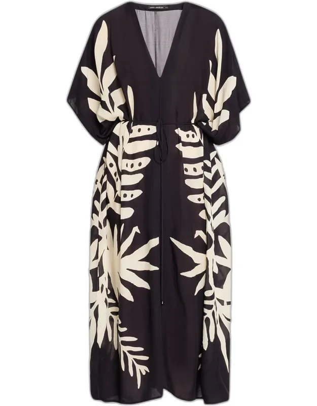 Jungle Frame Kaftan Maxi Dress