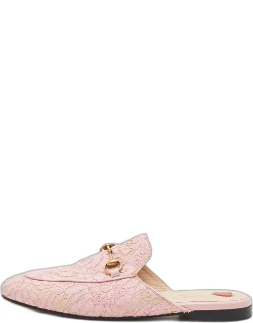 Lace Princetown Flat Mules
