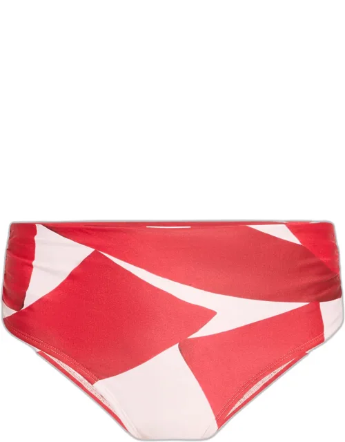 Ruched High-waist Bikini Bottoms