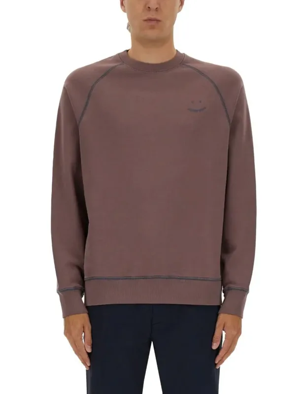 Ps Sweatshirt With Embroidery Happy, 100% Organic Cotton