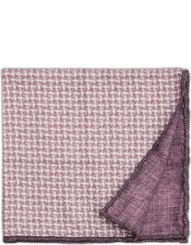 Houndstooth Effect Silk Pocket Square