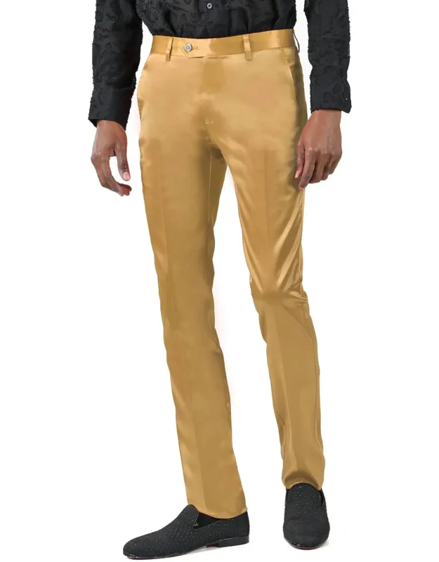 Slim Satin Dress Pants