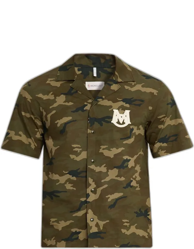 Camouflage Poplin Camp Shirt