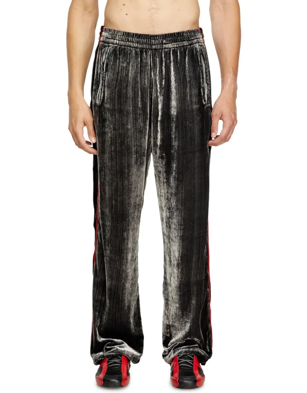 Track Pants In Treated Velvet