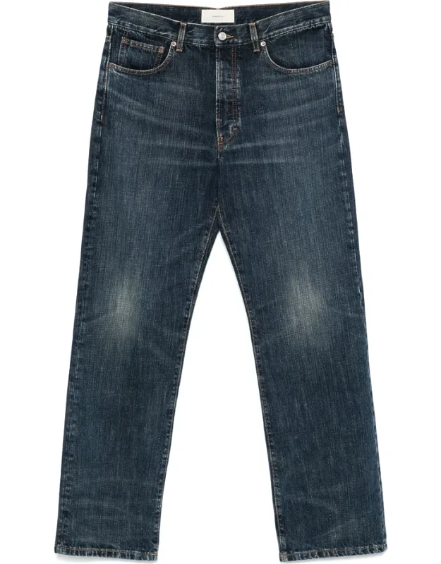 Logo-patch Jeans With Concealed Front