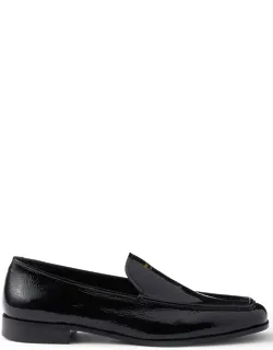 Loafers With Logo Stamp And Rubber Outsole