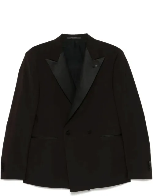 Tagliatore Brooch-detail Blazer Double-breasted Button Fastening