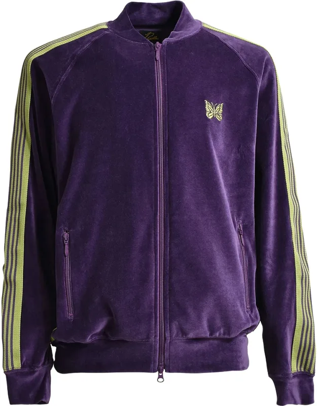 Side-stripe Velour Track Jacket