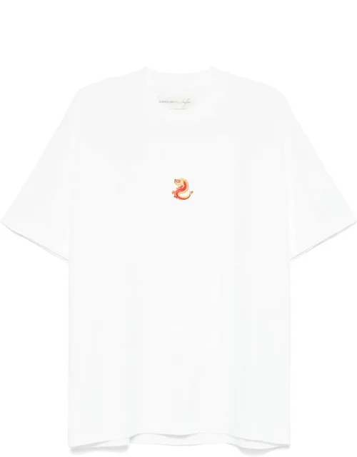 T-shirt With Drop Shoulder And Straight Hem