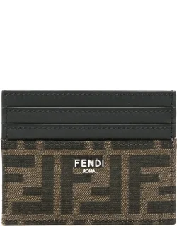 Ff-jacquard Leather Card Holder