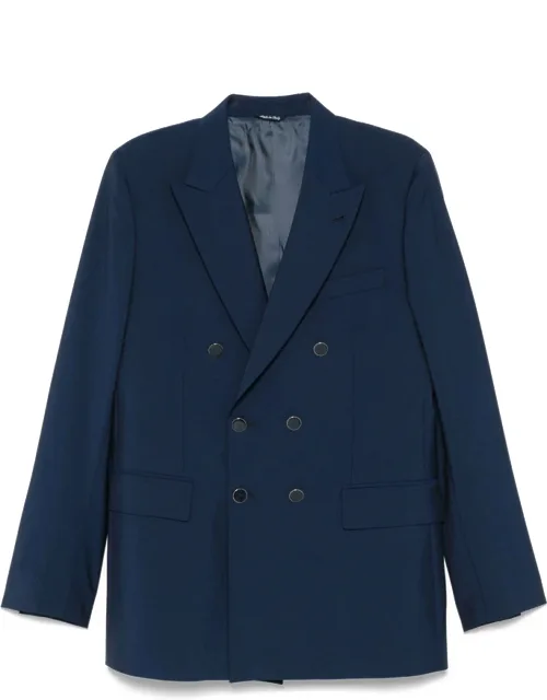 Blazer With Shoulder Pads And English Rear Vents