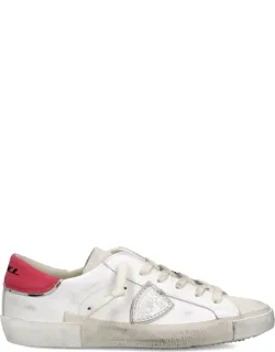 Distressed Leather Low-top Sneakers