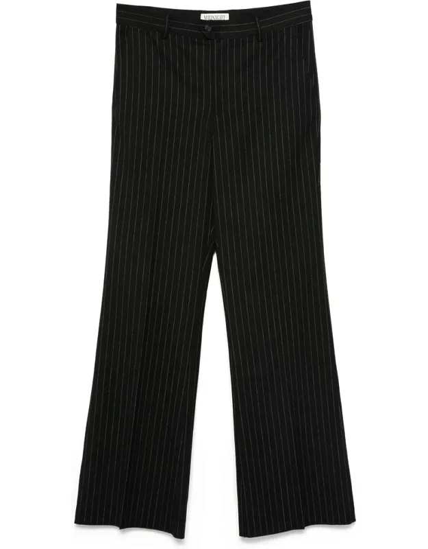 Pinstripe Flared Trousers