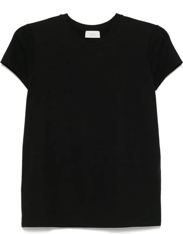 Short-sleeves T-shirt With Stretch-design And Straight Hem