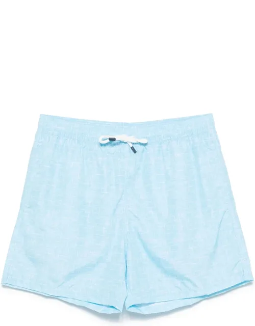 Fedeli Madeira Swim Shorts With Elasticated Drawstring Waistband And Pockets