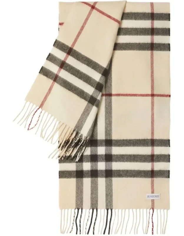 Giant Check Cashmere Scarf
